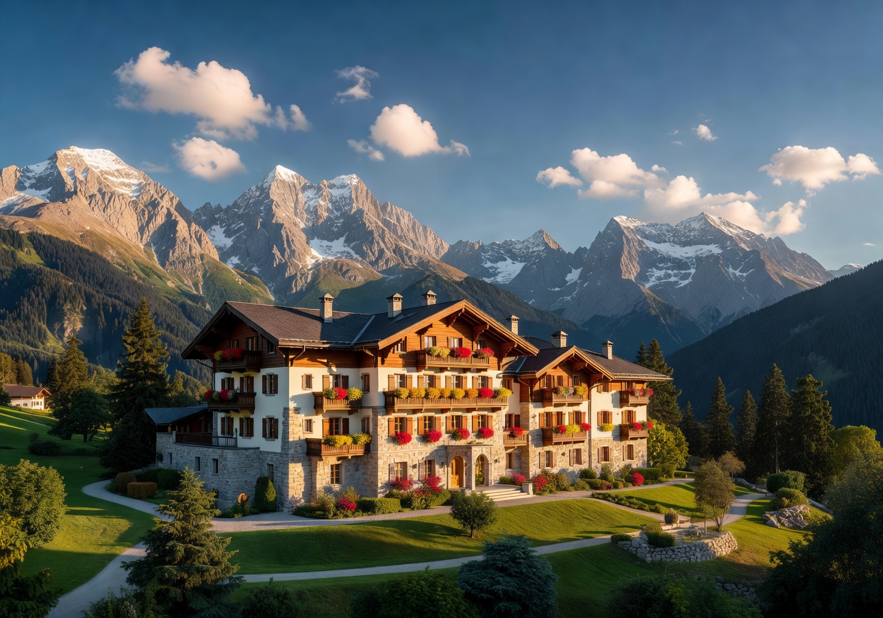 Exterior view of Schloss Elmau luxury resort nestled in the Bavarian Alps